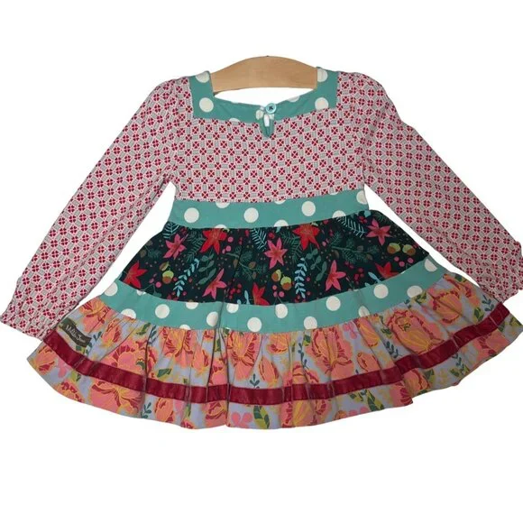 SIZE 2 Matilda Jane 2016 Once Upon a Time Party Mix Dress Fall Leaves Dress - Picture 7 of 8